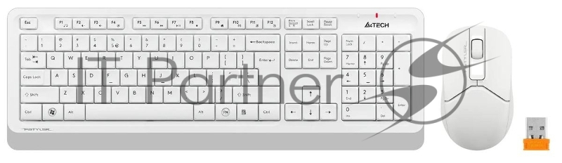 Комплект клавиатура+мышь A4Tech FStyler FG1012 беспроводной, USB, 1200 DPI, белый