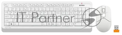 Комплект клавиатура+мышь A4Tech FStyler FG1012 беспроводной, USB, 1200 DPI, белый