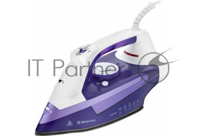 Утюг BRAYER BR4004 фиолетовый/белый, 2400 Вт, 25 г/мин, 140 г/мин, 280 мл