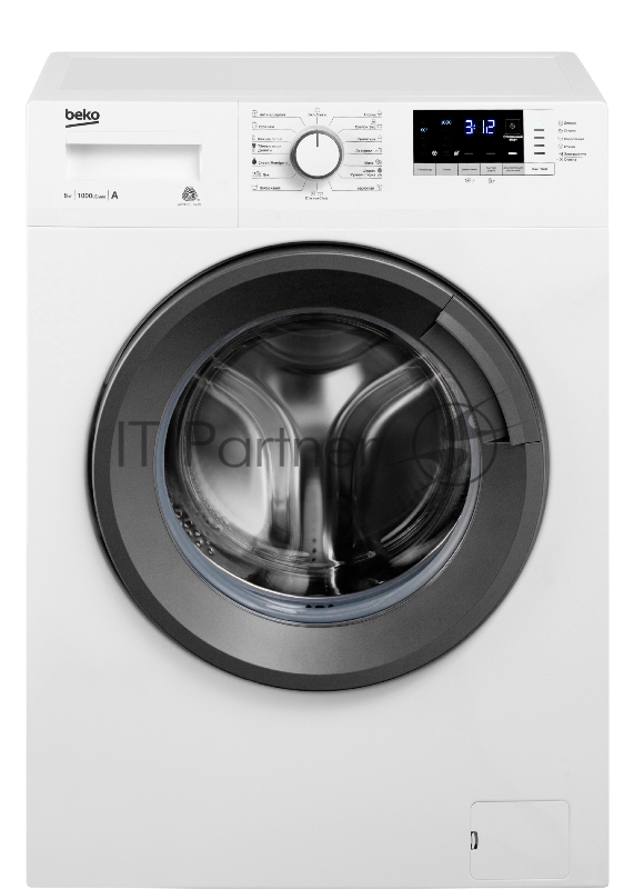 Стиральная машина Beko WRE6512ZAW (R) белый, загрузка фронтальная 6 кг, 1000 об/мин., класс: А