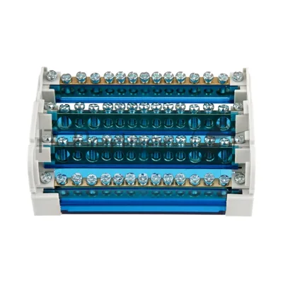 Шина на DIN-рейку в корпусе (кросс-модуль) Rexant 4х15