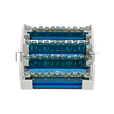 Шина на DIN-рейку в корпусе (кросс-модуль) Rexant 4х11