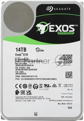 Жесткий диск Seagate 14Tb 7200RPM 12Gb/S 256MB ST14000NM004J