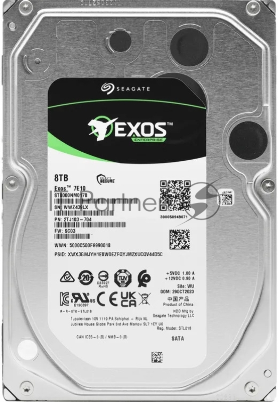 Жесткий диск HDD Seagate Exos 8Tb 7200rpm SATA 256Mb 3.5"