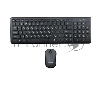 Комплект клавиатура+мышь Gembird KBS-9200 беспроводной, USB, 1000 DPI, чёрный