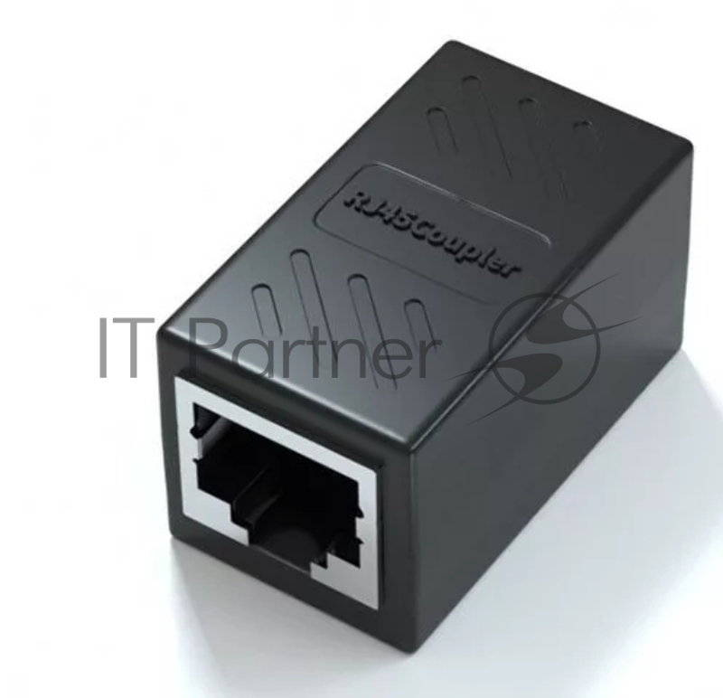 Модуль RJ-45 (F) <->RJ-45(F),FTP, проходной, ABS пластик, черный, cat.5e VCOM CT251S