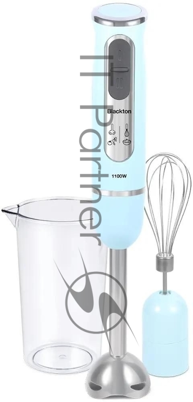 Блендер погружной Blackton Bt HB1030SS мятный/голубой, 1100 Вт, 2 скорости, турбо