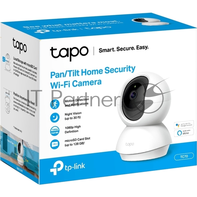 Домашняя поворотная Wi-Fi камера TP-Link TC70