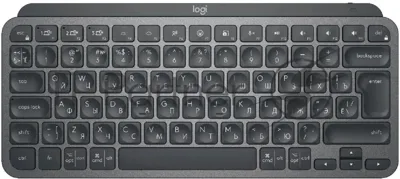 Клавиатура беспроводная Logitech MX Keys Mini (920-010501), USB, Bluetooth/Радиоканал, темно-серый/черный