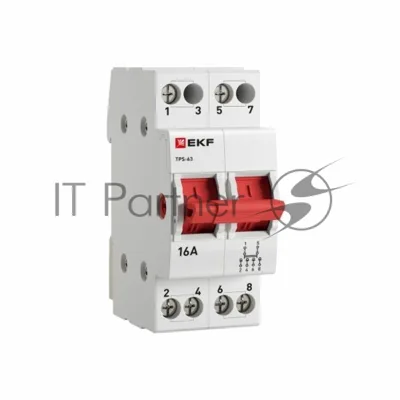 Переключатель трехпозиционный 2п 16А Basic EKF tps-2-16