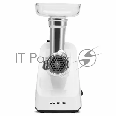 Мясорубка электрическая Polaris PMG 1852 RUS белый, 1800 Вт, 2.0 кг/мин, реверс, защита от перегрузки, насадки - 2