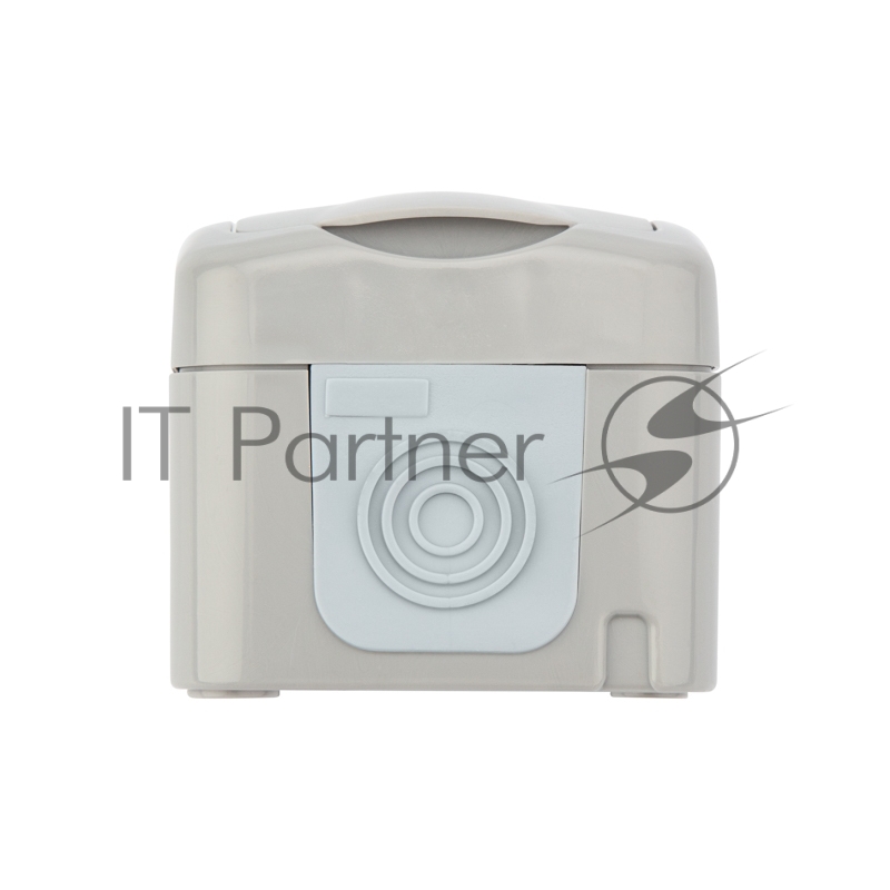 Розетка одноместная Kranz Mini OG IP54, с заземлением, о/у, серая