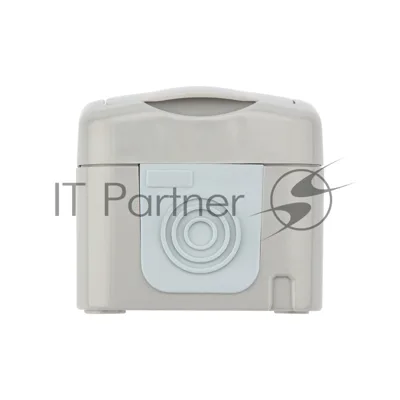 Розетка одноместная Kranz Mini OG IP54, с заземлением, о/у, серая