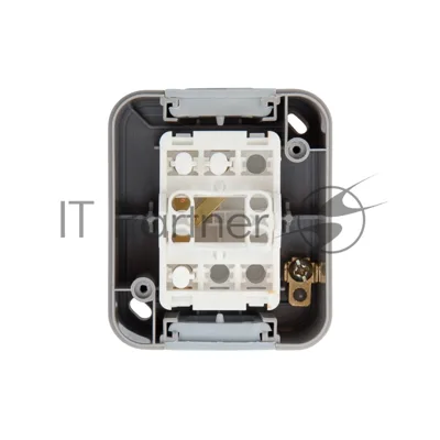 Переключатель проходной Mini OG IP54, о/у, серый Kranz