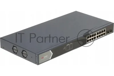 Коммутатор Hikvision DS-3E1518P-SI, 16×1 Гбит/с PoE + 2×1 Гбит/с SFP, управляемый
