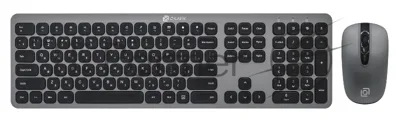 Комплект клавиатура+мышь Oklick 300M беспроводной, USB, 1600 DPI, серый/чёрный