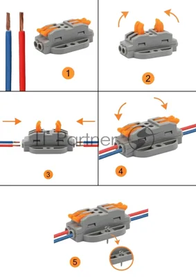 Клемма СМК проходная Rexant 2 полюса, с монтажной площадкой (0,08-4 мм²), серый (блистер 5 шт./уп.)