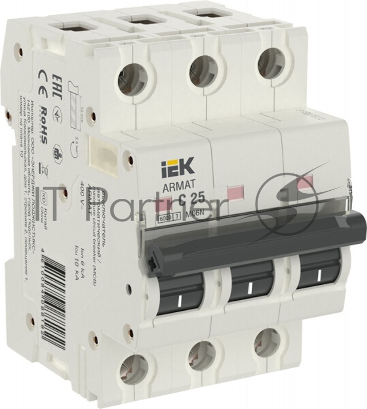 Выключатель автоматический 3п C 25А M06N ARMAT IEK AR-M06N-3-C025
