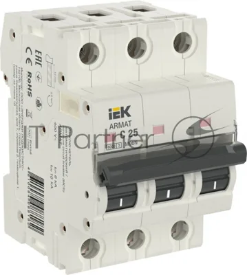 Выключатель автоматический 3п C 25А M06N ARMAT IEK AR-M06N-3-C025