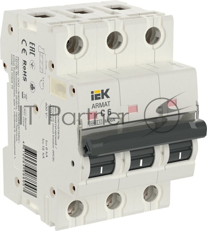 Выключатель автоматический 3п C 6А M06N ARMAT IEK AR-M06N-3-C006