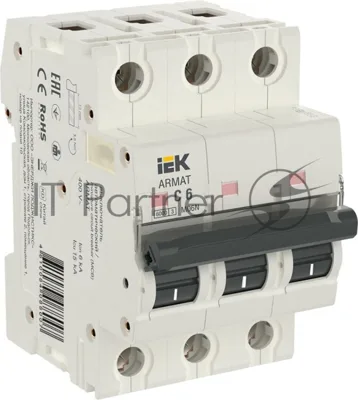 Выключатель автоматический 3п C 6А M06N ARMAT IEK AR-M06N-3-C006