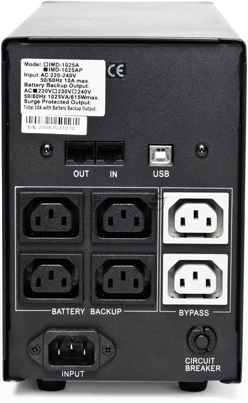 Источник бесперебойного питания Powercom Imperial IMD-2000AP 1200Вт 2000ВА черный