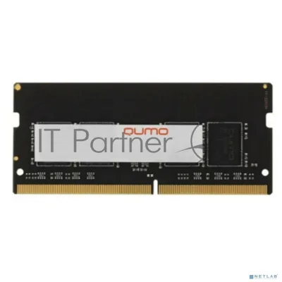 Оперативная память Qumo, DDR4, 8GB (1x8GB), 3200 MHz, CL22, без радиатора, SO-DIMM (INTEL Only)
