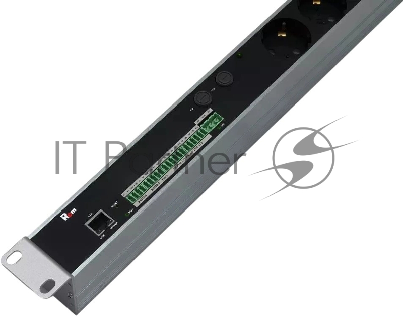 Блок силовых розеток Rem, IEC 60320 С13 х 12, IEC 60320 С19 х 8, вход колодка, 1863х45х60 мм (ВхШхГ), 32А, автомат, алюминий, с мониторингом
