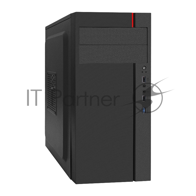 Компьютерный корпус Miditower ExeGate AA-440U (ATX, без БП, 2*USB+1*USB 3.0, аудио, черный)
