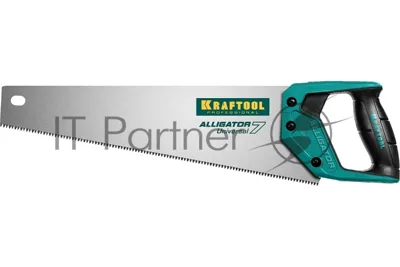 Ножовка универсальная KRAFTOOL "Alligator Universal 7", 400 мм, 7 TPI 3D зуб