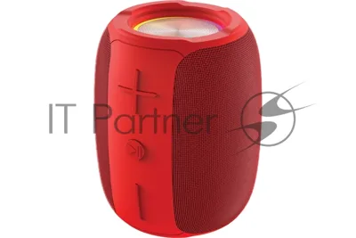 Колонка беспроводная QUMO BatteryBeats BT5.0 5Вт IP64 FM SD USB AUX подсветка 1500мА·ч красный