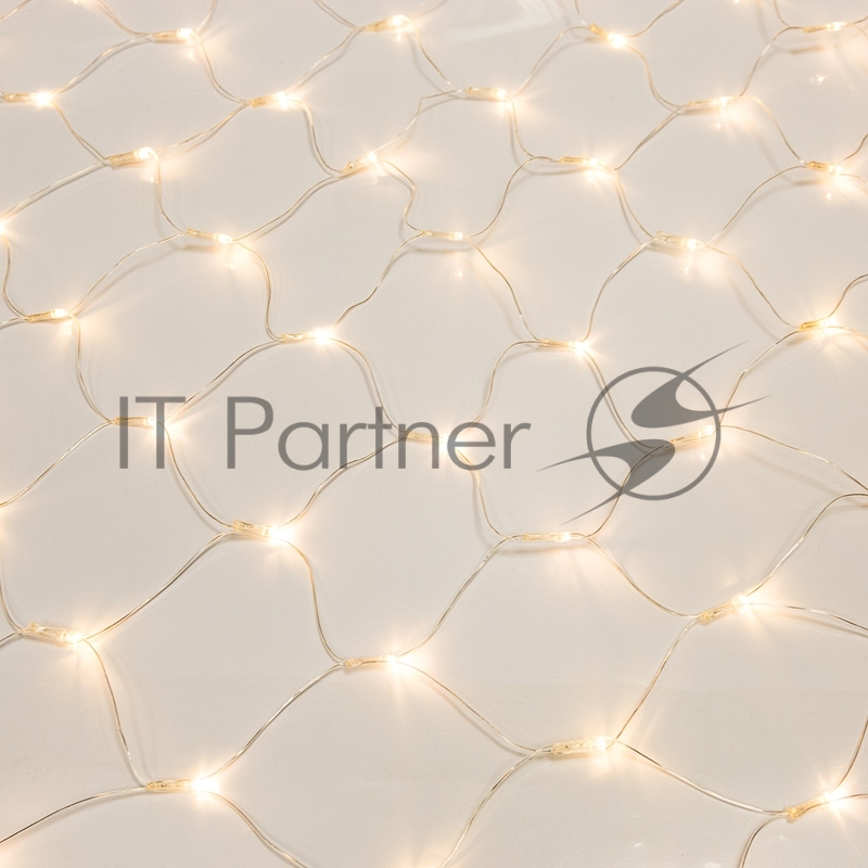 Гирлянда "Сеть" 1,5х1,5 м, прозрачный ПВХ, 96 LED теплый белый