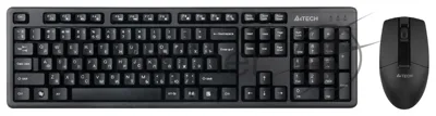 Комплект клавиатура+мышь A4Tech 3330N беспроводной, USB, 1200 DPI, чёрный