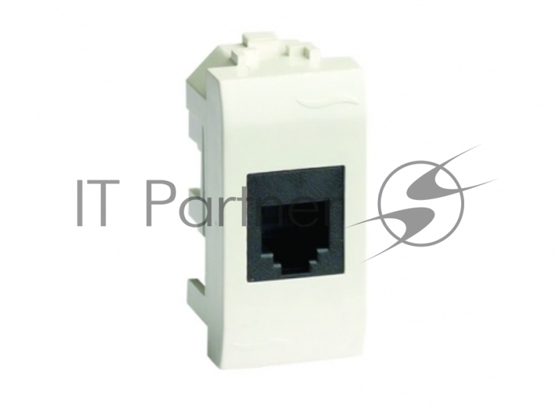 Розетка телефонная DKC Brava 76120B RJ12, 6P6C, 1 мод. белая