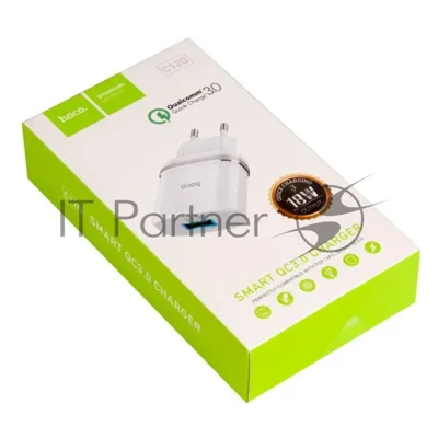 Сетевое зарядное устройство QC 3.0 HOCO HC-16262 C12Q 1 USB Выход: 5V_9V_12V, 18W белый