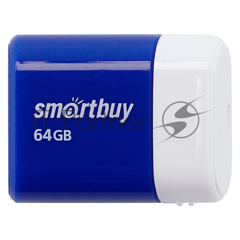 Флешка USB SmartBuy LARA Blue (SB64 GbLARA-B), 64Gb, USB 2.0, R/W 15/5, синий/белый