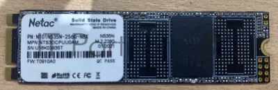 (Отсутствует оригинальная упаковка товара) SSD накопитель Netac N535N M.2 SATA 2280 256GB