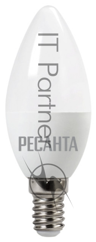 Лампа светодиодная Ресанта LL-R-C37-6W-230-4K-E14 свеча, 6 Вт, нейтр., Е14