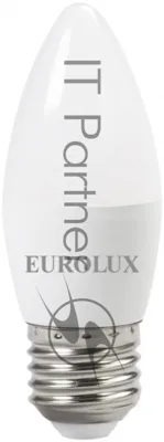 Лампа светодиодная EUROLUX LL-E-C37-6W-230-4K-E27 свеча