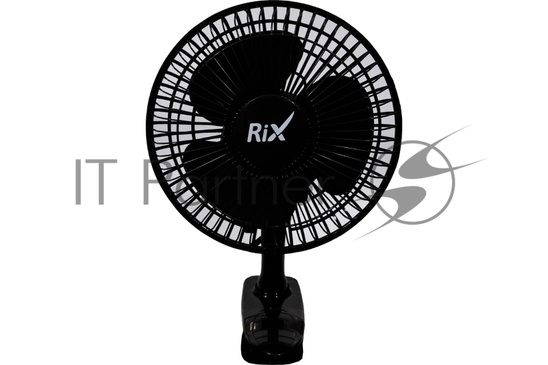 Вентилятор Rix RDF-1500WB чёрный, настольный, 15 Вт, 2 скорости, 15 см