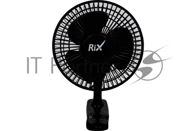 Вентилятор Rix RDF-1500WB чёрный, настольный, 15 Вт, 2 скорости, 15 см