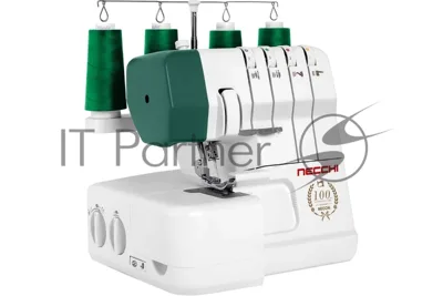 Оверлок Necchi 4537 2/3/4-х ниточный оверлок, LED подсветка, 12 видов швов, встроенный роликовый шов, встроенный дифференциал, свободный рукав, цветная система заправки, отключаемый верхний нож, металлическая станина¶Ширина шва 3 – 7мм, мах.длинна стежка 4мм, скорость шитья 1300ст/мин, мощность 100Вт., чехол мягкий.
