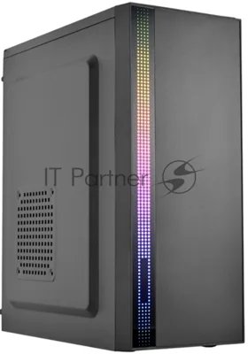 Компьютерный корпус ATX Filum S17 черный, без БП, RGB strip, USB 3.0