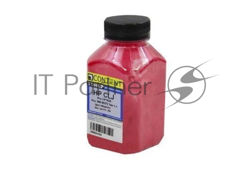 Тонер Content для HP CLJ Pro CP1025/Pro 100 M175, Тип 1.2, Bk, 35 г, банка