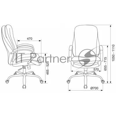 Кресло Бюрократ T-9950SL Fabric Light-20 черный, ткань