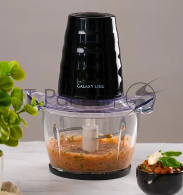 Измельчитель электрический Galaxy Line GL 2364, черный, стеклянная чаша 1 л, 700 Вт