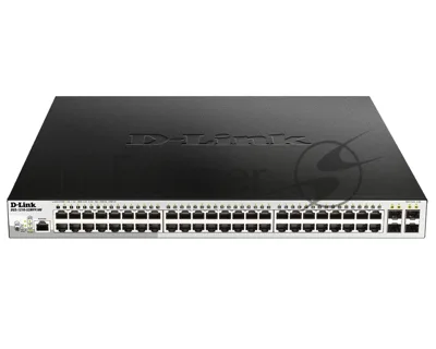 Коммутатор D-Link DGS-1210-52MPP/ME/B3A, 48×1 Гбит/с + 4×1 Гбит/с SFP, управляемый