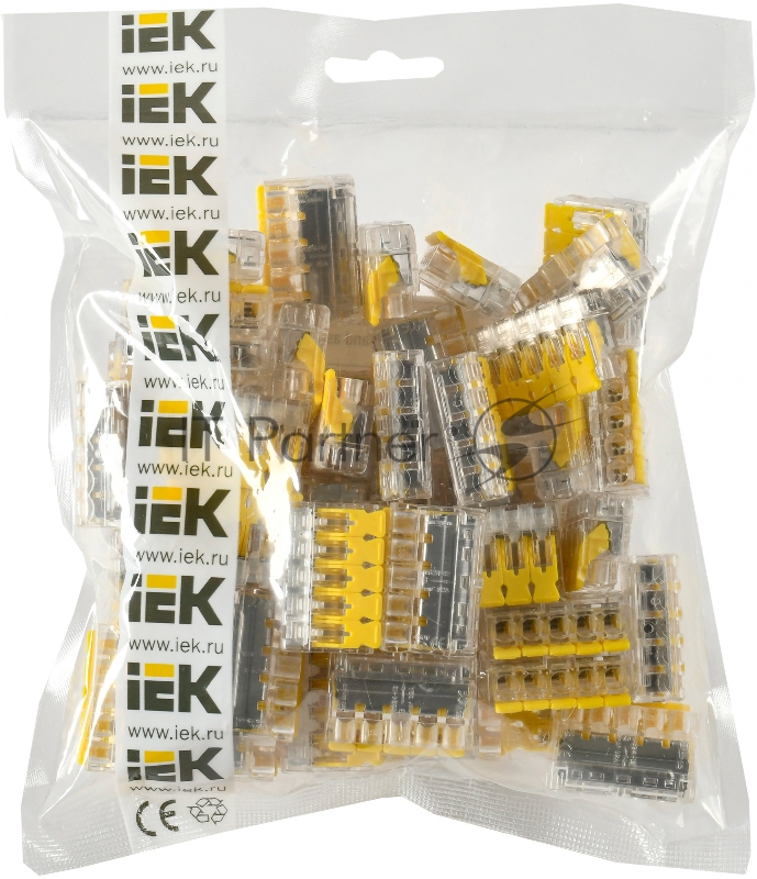 Клемма IEK СМК UKZ60-415-050 5x 0.2-0.4мм2 дл.19.2мм ш.30.4мм желтый (упак.:50шт)