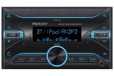 Автомагнитола Prology MPR-100, 2 DIN, Bluetooth, USB Type-A, AUX, пульт ДУ