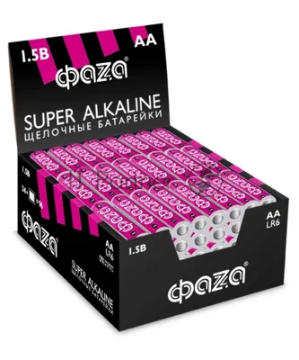 Элемент питания алкалиновый AA/LR6 1.2В Super Alkaline box-96 (уп.96шт) ФАZА 2854643